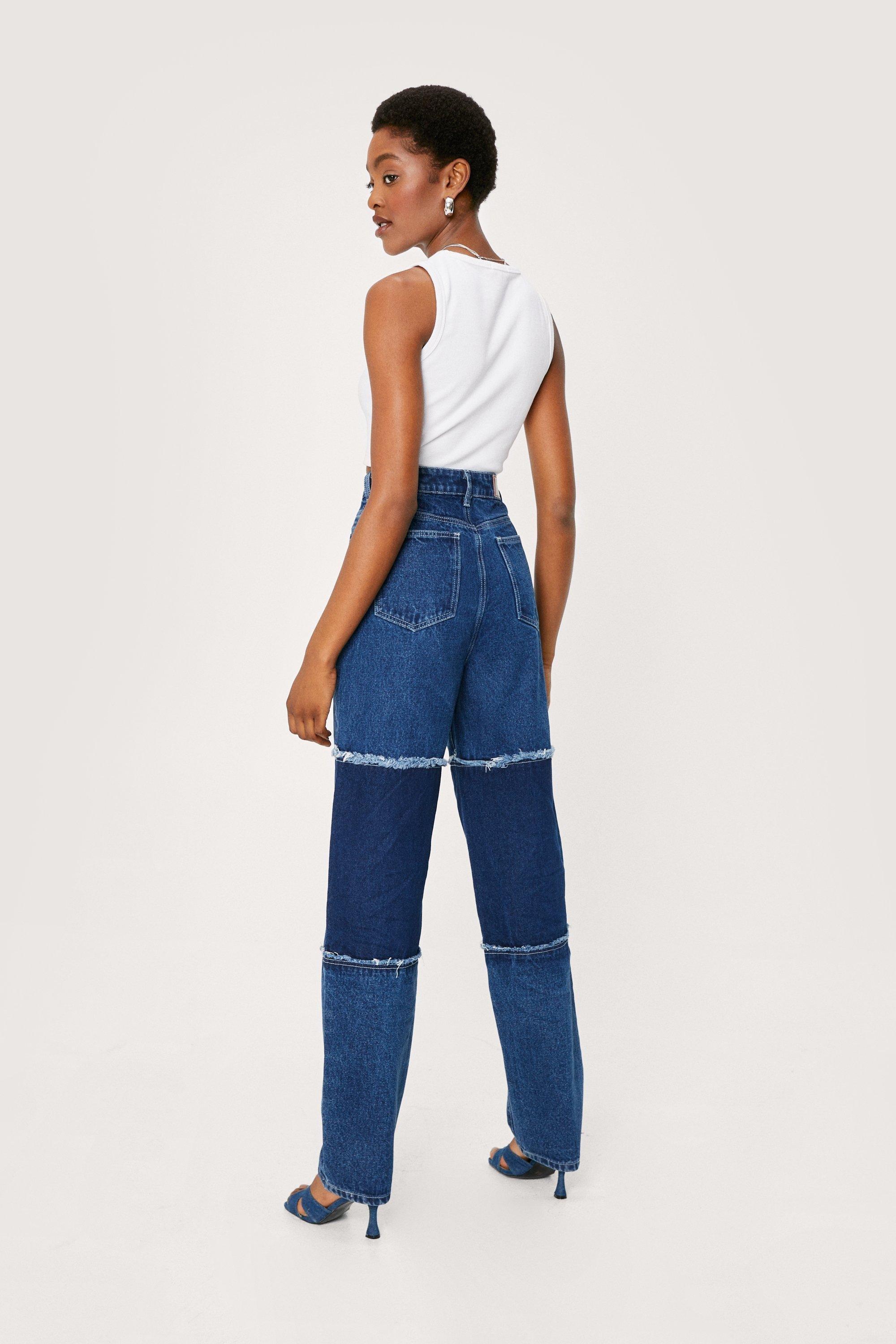 Color block deals denim jeans